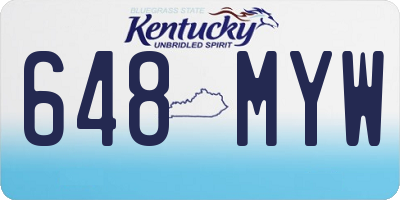 KY license plate 648MYW