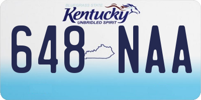 KY license plate 648NAA