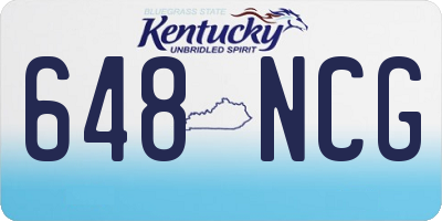 KY license plate 648NCG
