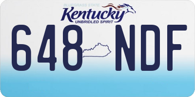 KY license plate 648NDF