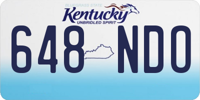 KY license plate 648NDO