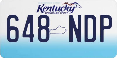 KY license plate 648NDP