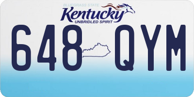 KY license plate 648QYM