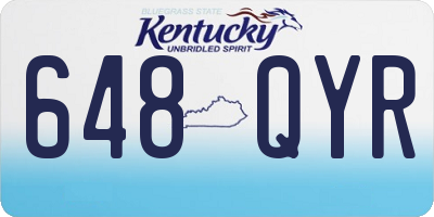 KY license plate 648QYR
