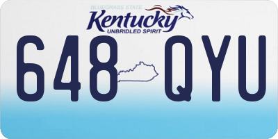 KY license plate 648QYU