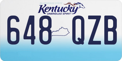 KY license plate 648QZB