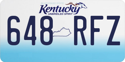 KY license plate 648RFZ