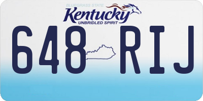 KY license plate 648RIJ