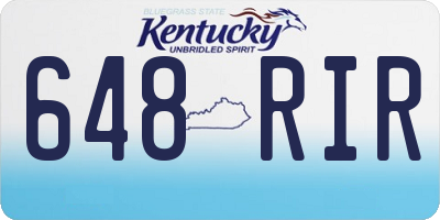 KY license plate 648RIR