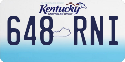 KY license plate 648RNI