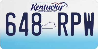 KY license plate 648RPW