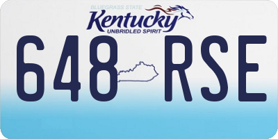 KY license plate 648RSE