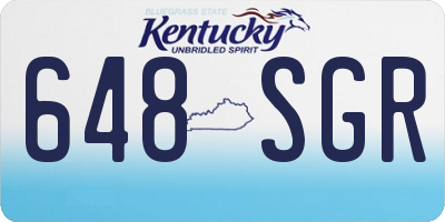 KY license plate 648SGR