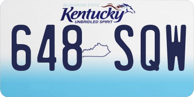 KY license plate 648SQW