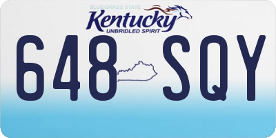 KY license plate 648SQY