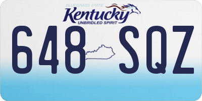 KY license plate 648SQZ