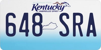 KY license plate 648SRA