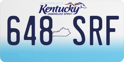 KY license plate 648SRF