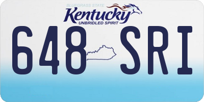 KY license plate 648SRI