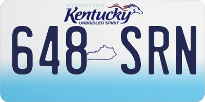 KY license plate 648SRN