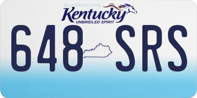 KY license plate 648SRS