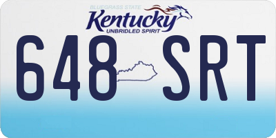KY license plate 648SRT