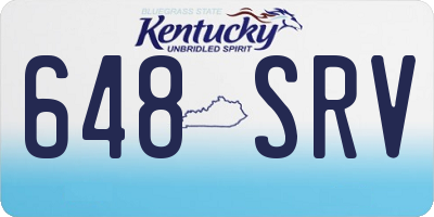 KY license plate 648SRV
