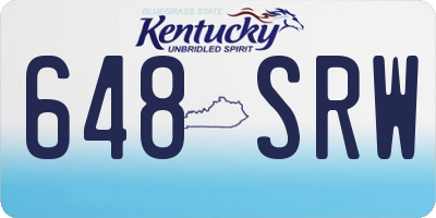 KY license plate 648SRW