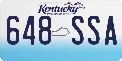 KY license plate 648SSA