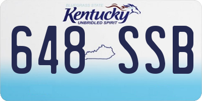 KY license plate 648SSB