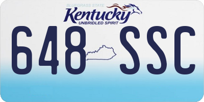 KY license plate 648SSC