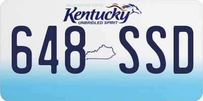 KY license plate 648SSD