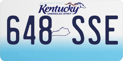 KY license plate 648SSE