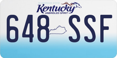 KY license plate 648SSF