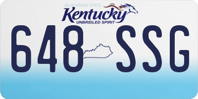 KY license plate 648SSG