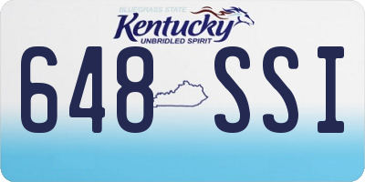 KY license plate 648SSI
