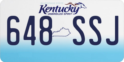 KY license plate 648SSJ