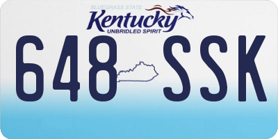 KY license plate 648SSK