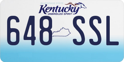 KY license plate 648SSL