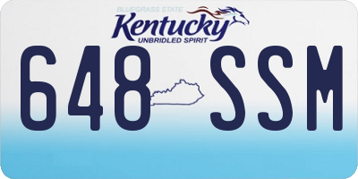 KY license plate 648SSM