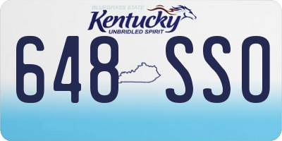 KY license plate 648SSO