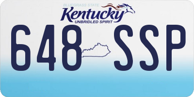 KY license plate 648SSP