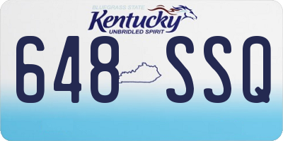 KY license plate 648SSQ
