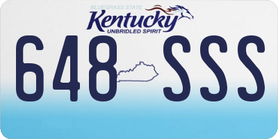 KY license plate 648SSS