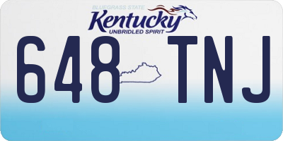 KY license plate 648TNJ