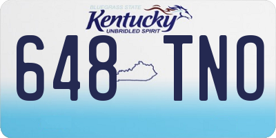 KY license plate 648TNO