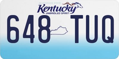KY license plate 648TUQ