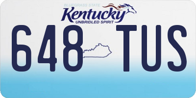 KY license plate 648TUS