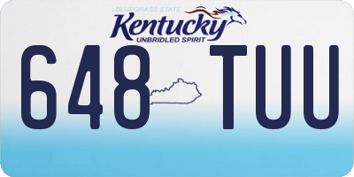 KY license plate 648TUU