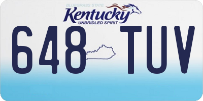 KY license plate 648TUV